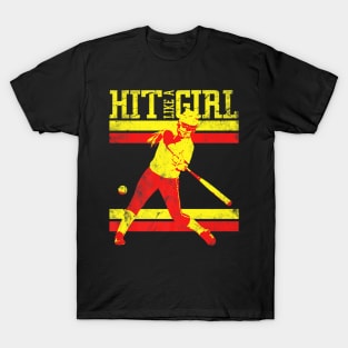Hit Girl Softball Player T-Shirt